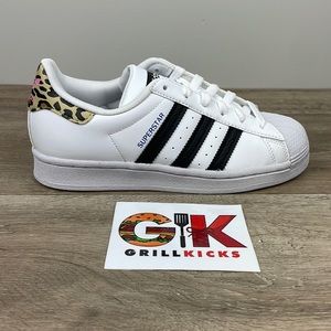 Women’s/Kids Vans Superstar J Cheetah/Black/White